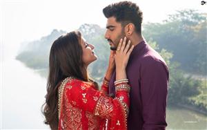 A still from Hindi movie, Namaste England ft. Parineeti Chopra and Arjun Kapoor